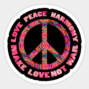 Peace hippie text Sticker